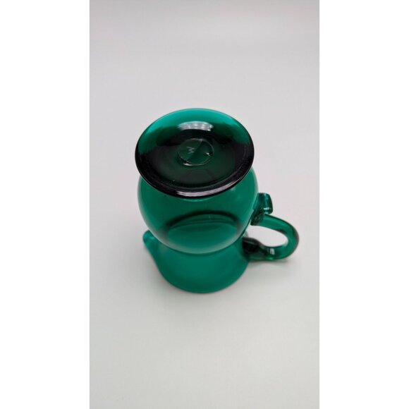 Metropolitan Museum Art Erickson Glass Saratoga Green Creamer Pitcher Vintage - Picture 8 of 9